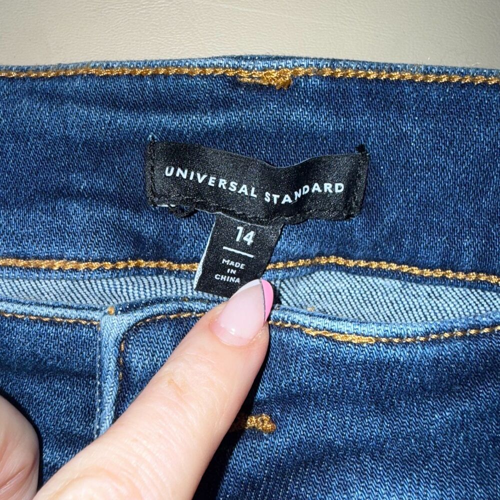 Universal Standard High Rise Jeans in Blue - Picture 6 of 8